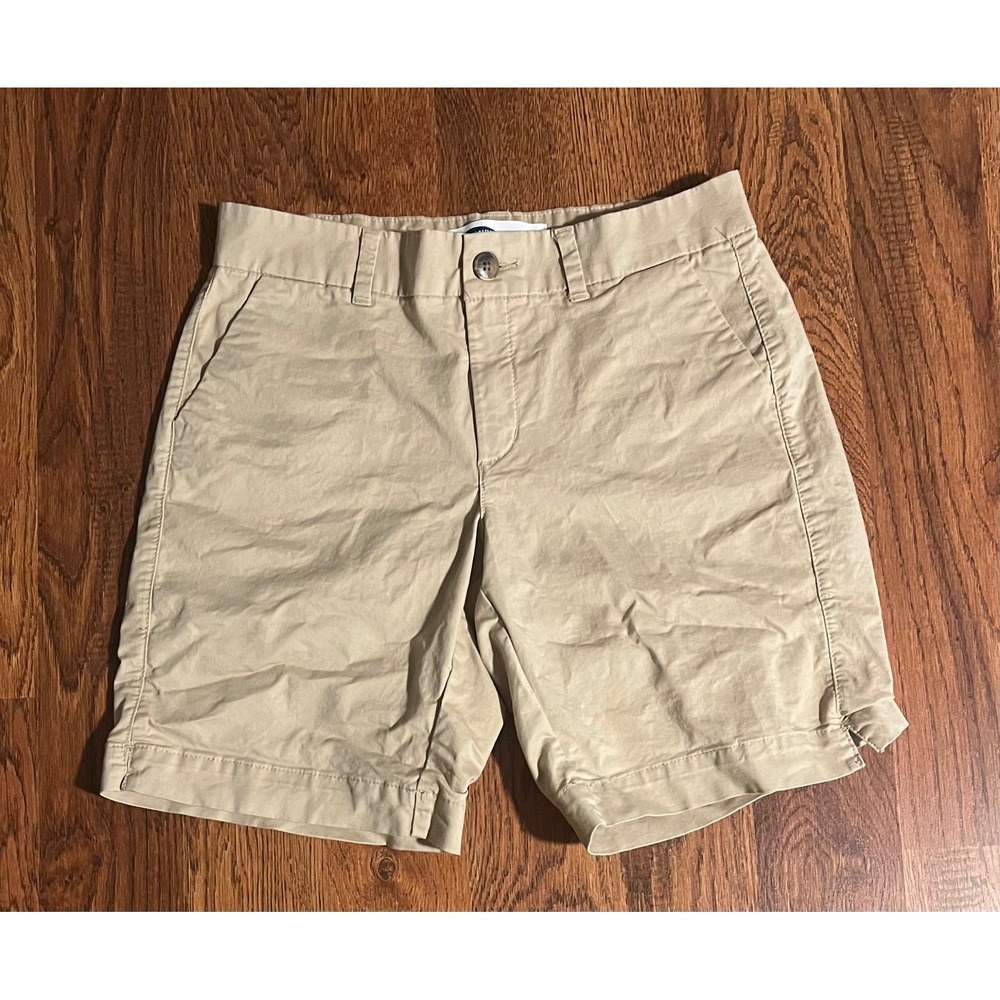 Old Navy Everyday Short Mid-Rise Khaki Tan Chino Shorts Womens Size 4